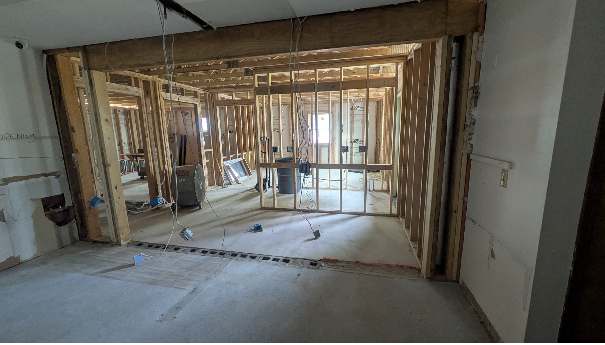 Walls up inside view