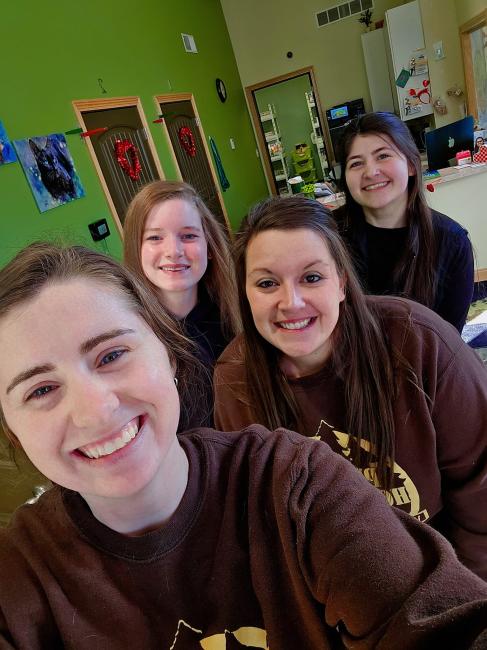 Animal Hospital of Orwell staff Erica Justine Alexis Cara